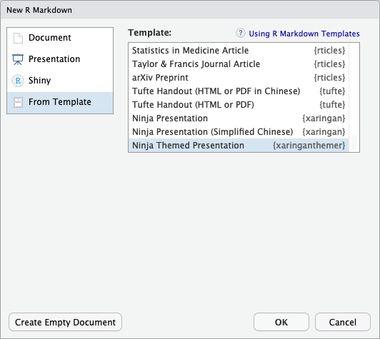 Create a new R markdown document